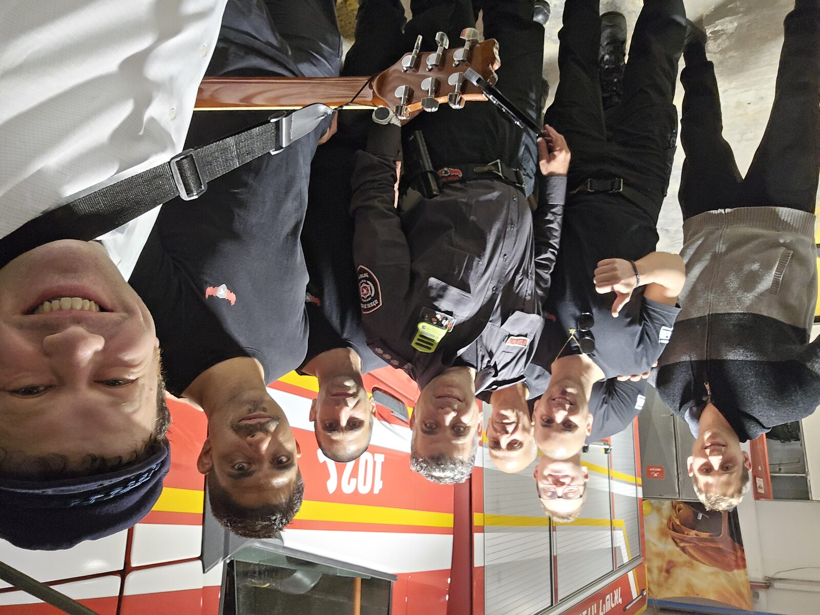 With Israeli firefighters