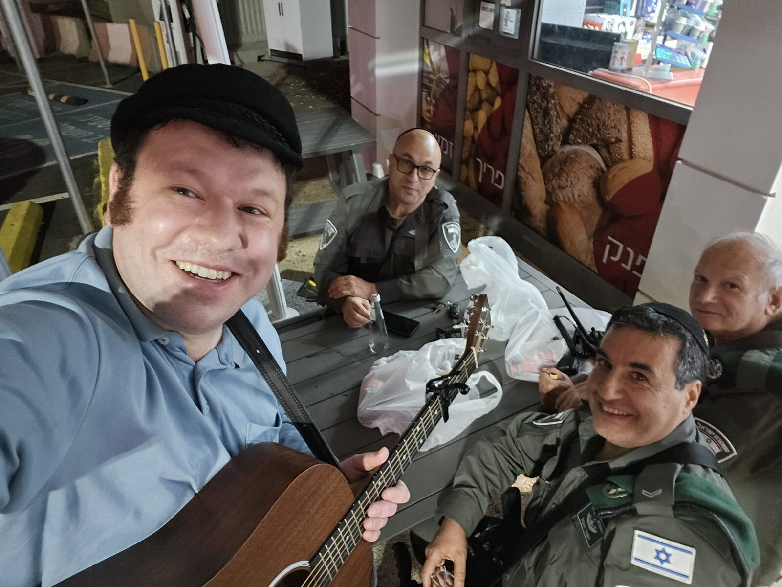 With Israeli Border Police officers
