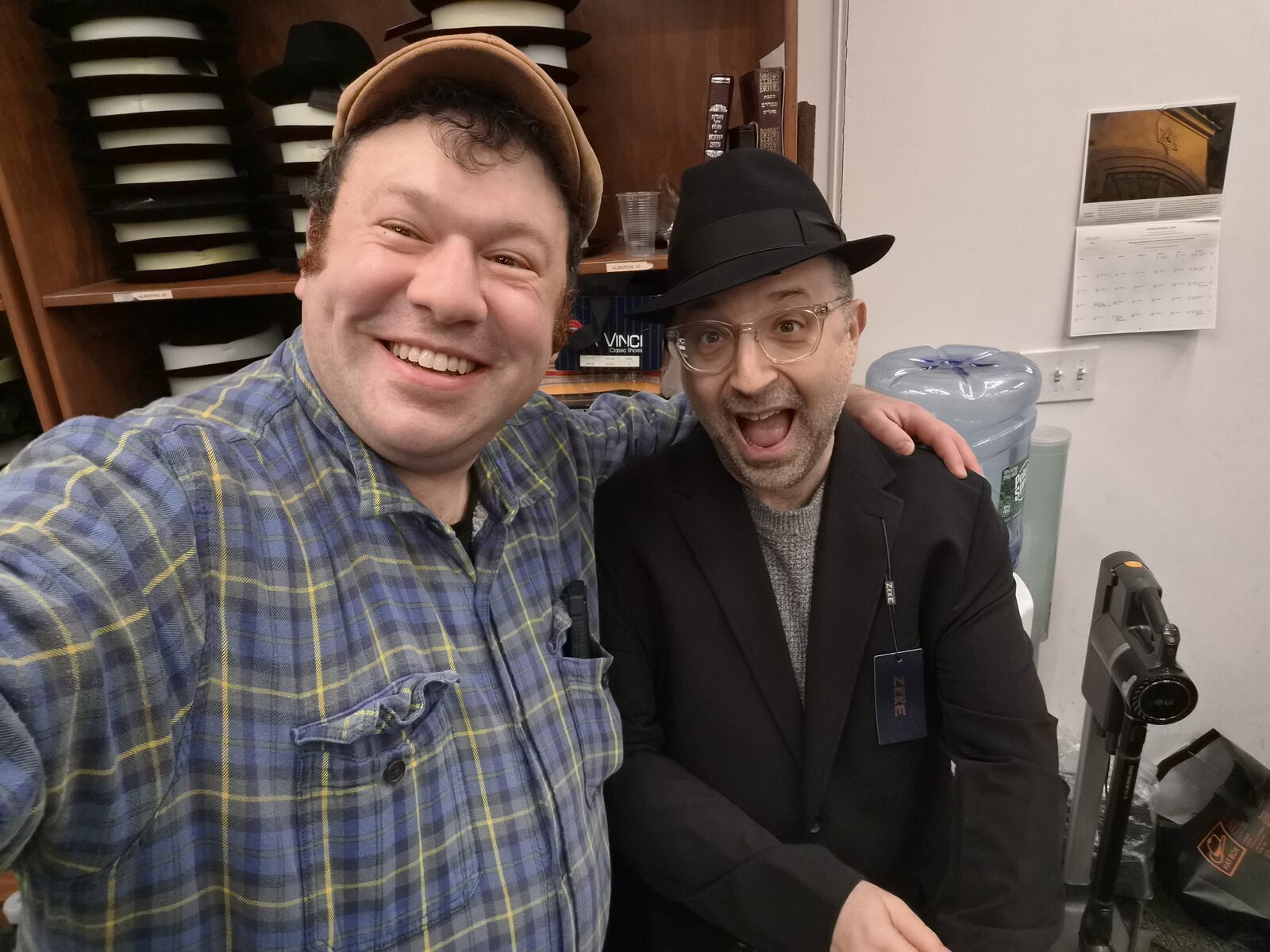With Moshe Kopstick