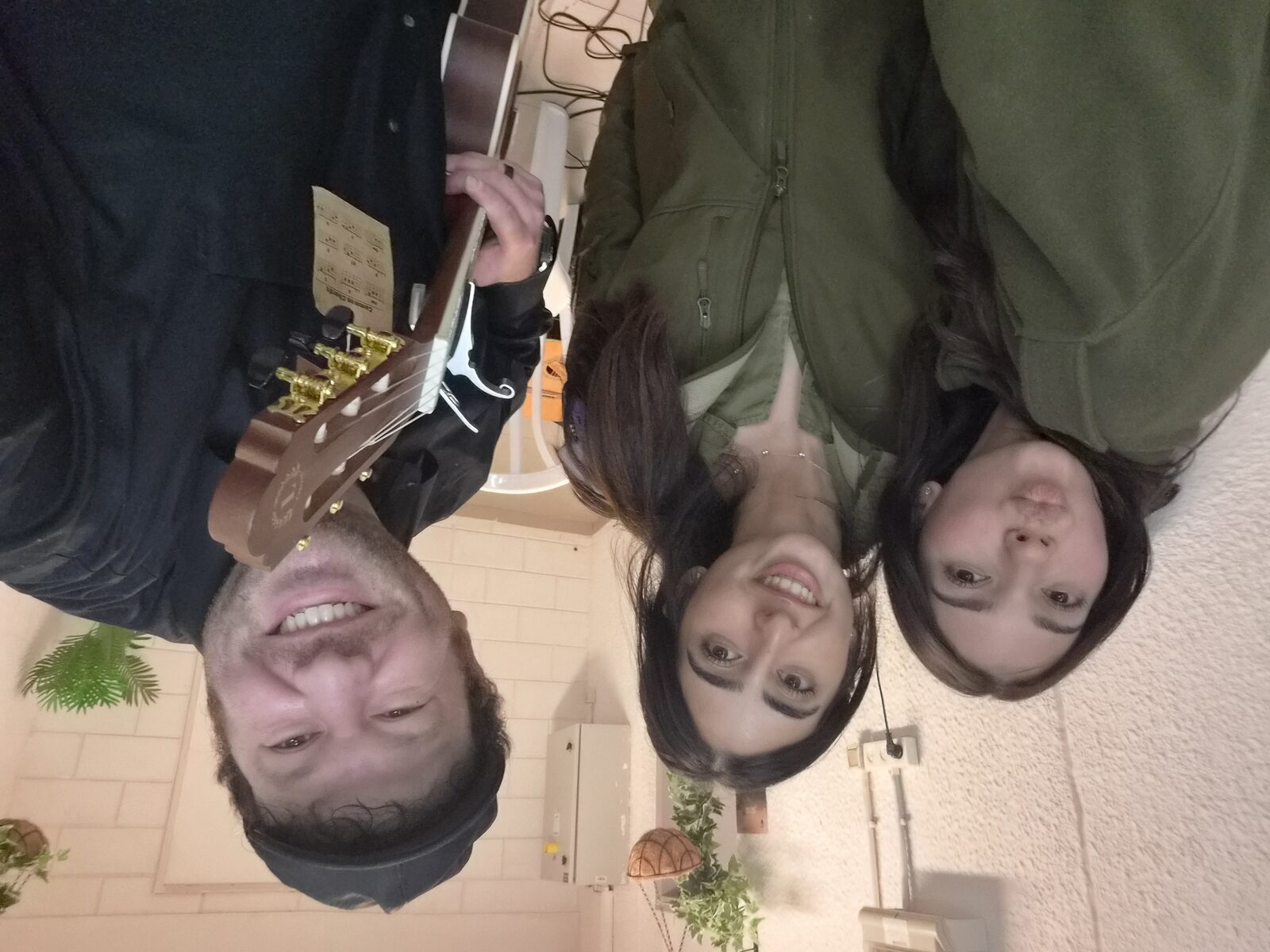 With soldiers after a show at Chativat Yoav