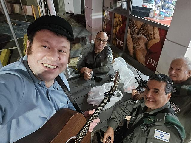 With Israeli Border Police officers