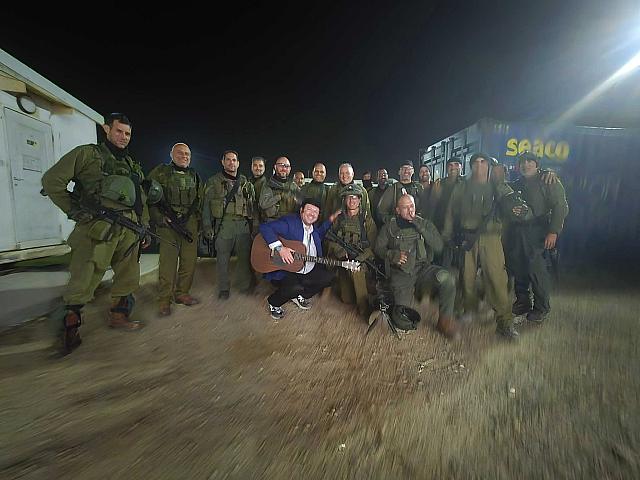 With a unit of soldiers at Yakir base